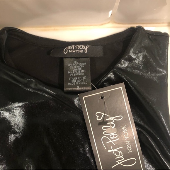 Body Contour Faux Leather High Neck Bodysuit - Picture 6 of 6